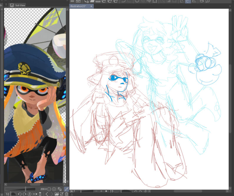 Sketch of my Splatoon artwork